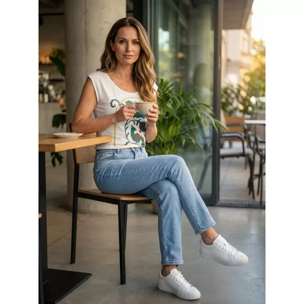  Damen-T-Shirt KIXMI JACKIE WEIß 