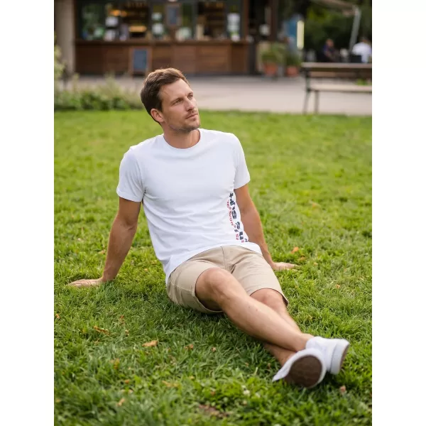  Herren t -Shirt mit kurzen Ärmeln SAM 73 MT 766 WEIß 