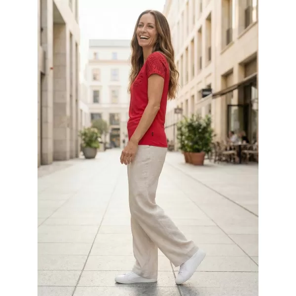  Frauen t -Shirt mit kurzen Ärmeln SAM 73 WT 800 ROT 
