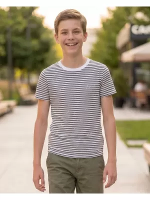 Kinder t -Shirt mit kurzen Ärmeln SAM 73 ZIKO KTSR267 GRAU