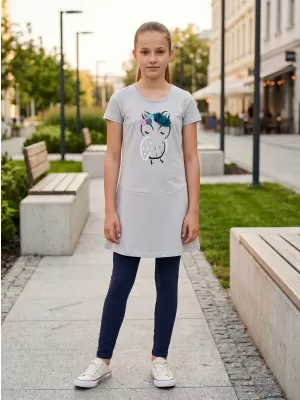 Mädchenkleid SAM 73 KSKR069 HELLGRAU