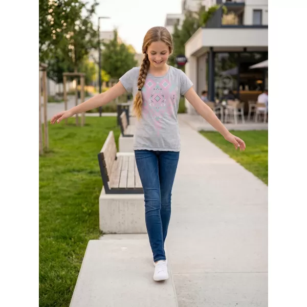  Girl's T -Shirt mit kurzen Ärmeln SAM 73 GT 535 HELLGRAU 