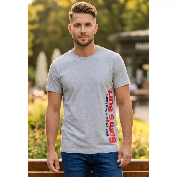  Herren t -Shirt mit kurzen Ärmeln SAM 73 MT 766 HELLGRAU 