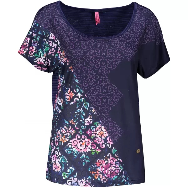  Damen-T-Shirt mit kurzen Ärmeln KIXMI JESSIA DUNKELBLAU 