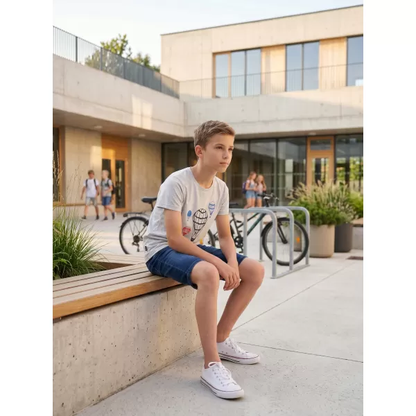  Boy T -Shirt mit kurzen Ärmeln SAM 73 KTSR256 HELLGRAU 