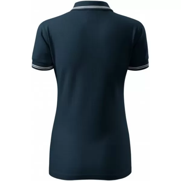  Damen-T-Shirt mit Kragen MALFINI URBAN 220 MARINEBLAU 