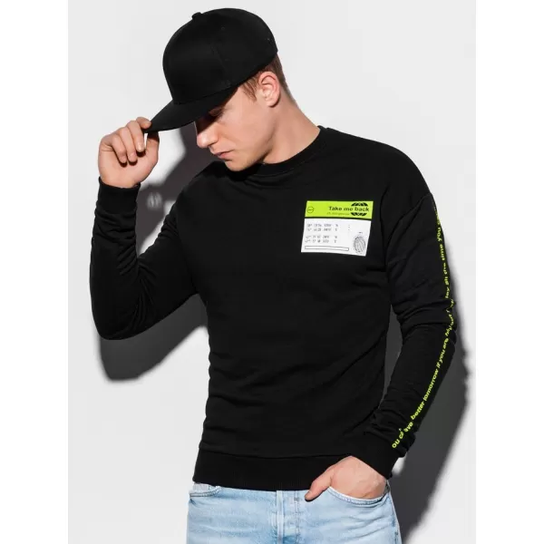  Herren -Sweatshirt OMBRE AB1046 SCHWARZ 