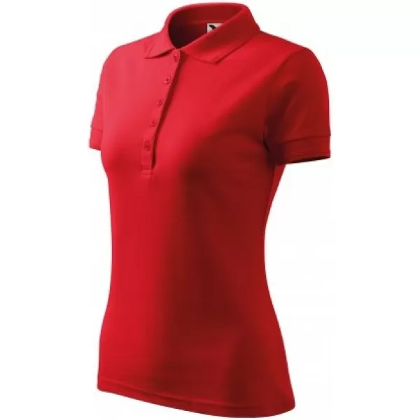  Damen-T-Shirt mit Kragen MALFINI PIQUE POLO 210 ROT 