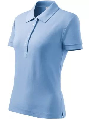 Damen-T-Shirt mit Kragen MALFINI HEAVY 216 HIMMELBLAU