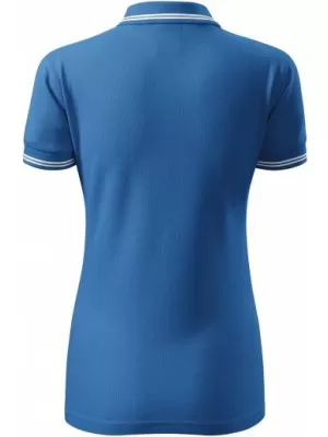 Damen-T-Shirt mit Kragen MALFINI URBAN 220 AZURBLAU