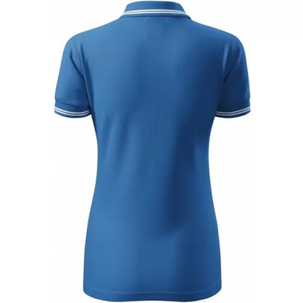  Damen-T-Shirt mit Kragen MALFINI URBAN 220 AZURBLAU 