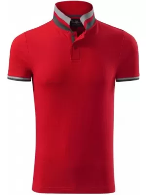 Herren-T-Shirt mit Kragen MALFINI PREMIUM COLLAR UP 256 ROTE FORMEL