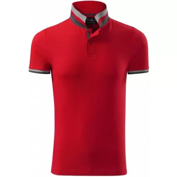  Herren-T-Shirt mit Kragen MALFINI PREMIUM COLLAR UP 256 ROTE FORMEL 