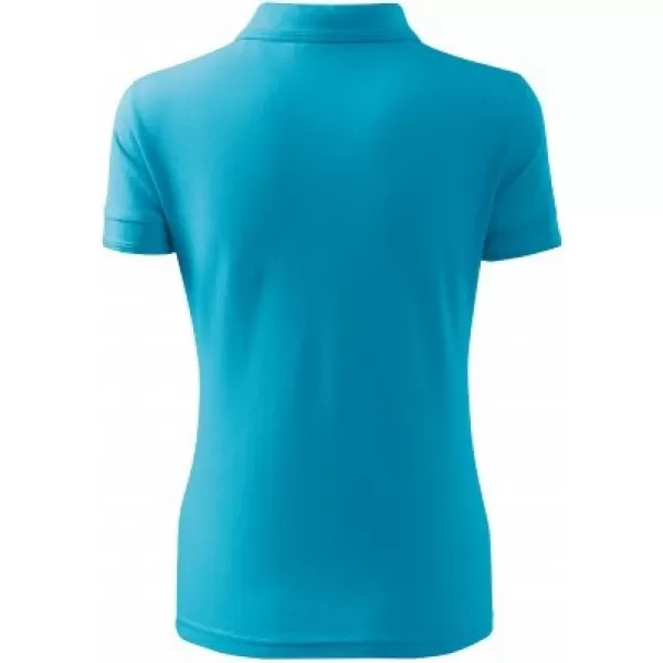  Damen-T-Shirt mit Kragen MALFINI PIQUE POLO 210 TÜRKIS 