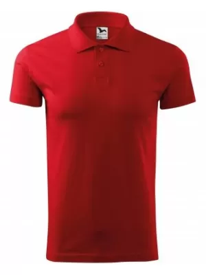 Herren-T-Shirt mit Kragen MALFINI SINGLE J. 202 ROT
