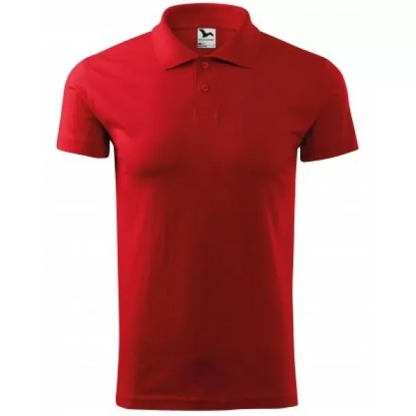  Herren-T-Shirt mit Kragen MALFINI SINGLE J. 202 ROT 