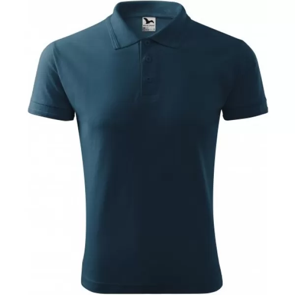  Herren-T-Shirt mit Kragen MALFINI PIQUE POLO 203 MARINEBLAU 