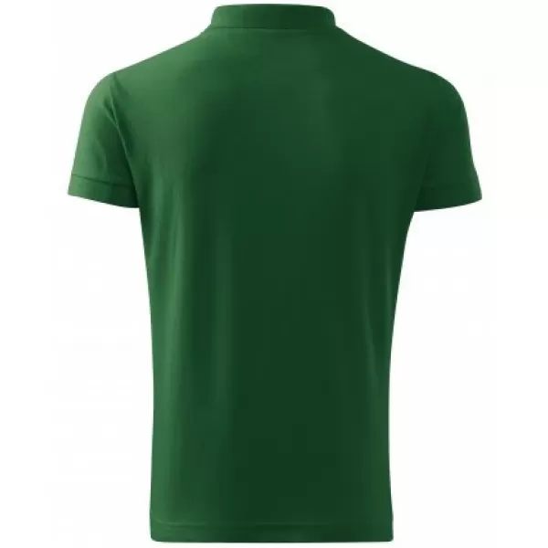  Herren-T-Shirt mit Kragen MALFINI HEAVY 215 FLASCHENGRÜN 