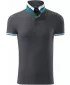 Herren-T-Shirt mit Kragen MALFINI PREMIUM COLLAR UP 256 HELLES ANTHRAZIT