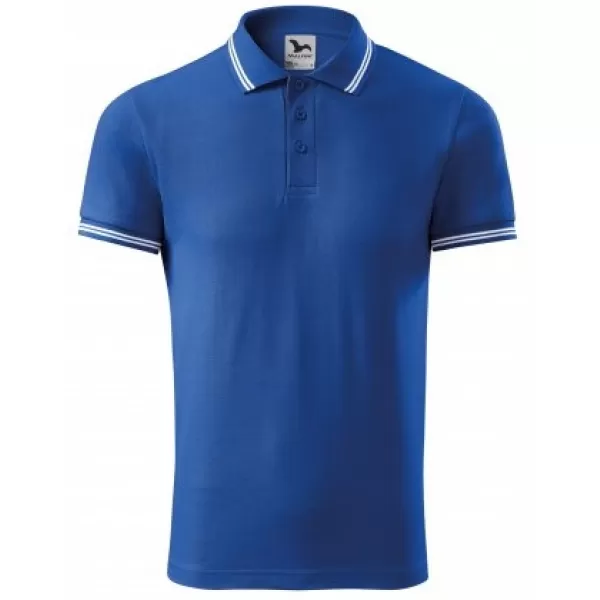  Herren-T-Shirt mit Kragen MALFINI URBAN 219 KÖNIGSBLAU 
