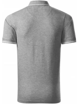 Herren-T-Shirt mit Kragen MALFINI PREMIUM PERFECTION PLAIN 251 DUNKELGRAUE HIGHLIGHTS