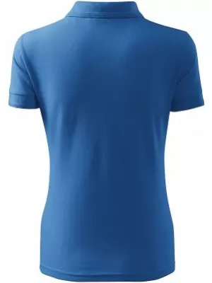 Damen-T-Shirt mit Kragen MALFINI PIQUE POLO 210 AZURBLAU