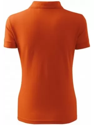 Damen-T-Shirt mit Kragen MALFINI PIQUE POLO 210 ORANGE
