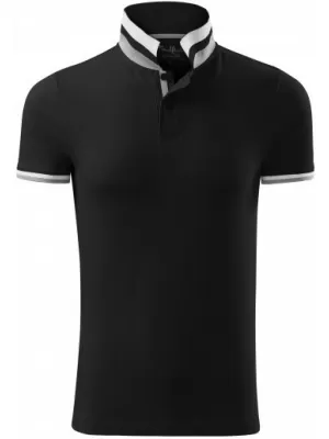 Herren-T-Shirt mit Kragen MALFINI PREMIUM COLLAR UP 256 SCHWARZ