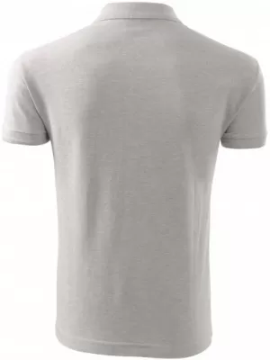 Herren-T-Shirt mit Kragen MALFINI PIQUE POLO 203 HELLGRAUE AKZENTE