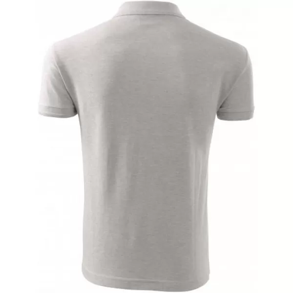  Herren-T-Shirt mit Kragen MALFINI PIQUE POLO 203 HELLGRAUE AKZENTE 