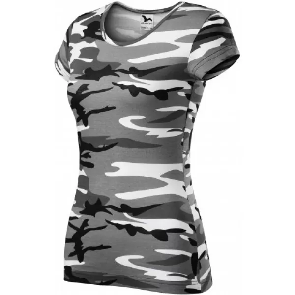  Damen-T-Shirt MALFINI CAMO PURE 122 TARNGRAU 