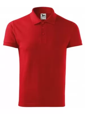 Herren-T-Shirt mit Kragen MALFINI COTTON 212 ROT