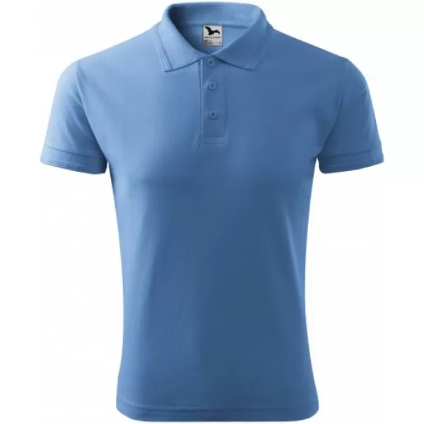  Herren-T-Shirt mit Kragen MALFINI PIQUE POLO 203 HIMMELBLAU 