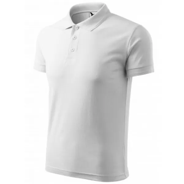  Herren-T-Shirt mit Kragen MALFINI PIQUE POLO 203 WEIß 