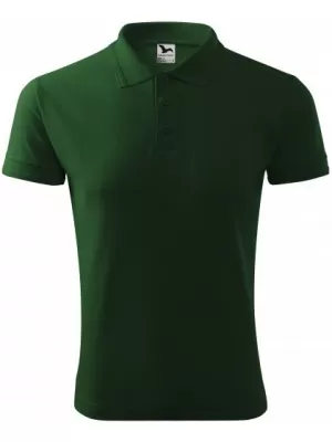 Herren-T-Shirt mit Kragen MALFINI PIQUE POLO 203 FLASCHENGRÜN