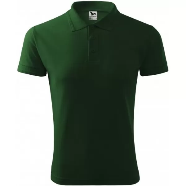  Herren-T-Shirt mit Kragen MALFINI PIQUE POLO 203 FLASCHENGRÜN 