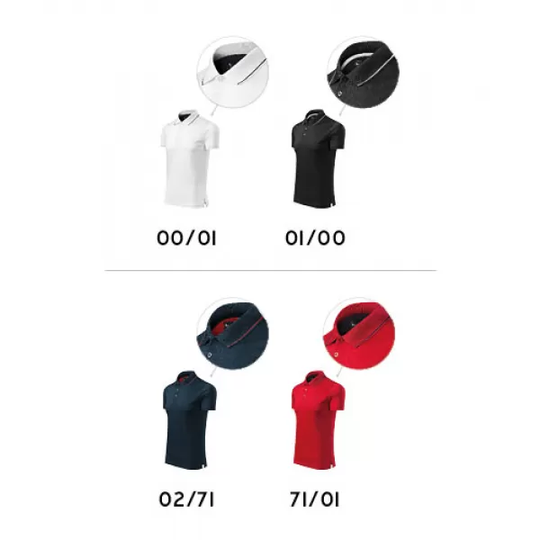  Herren-T-Shirt mit Kragen MALFINI PREMIUM GRAND 259 ROTE FORMEL 