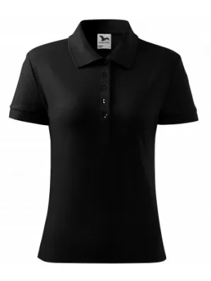 Damen-T-Shirt mit Kragen MALFINI COTTON 213 SCHWARZ