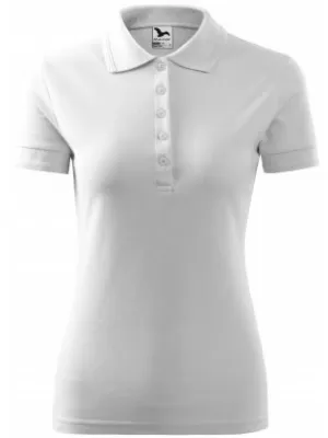 Damen-T-Shirt mit Kragen MALFINI PIQUE POLO 210 WEIß