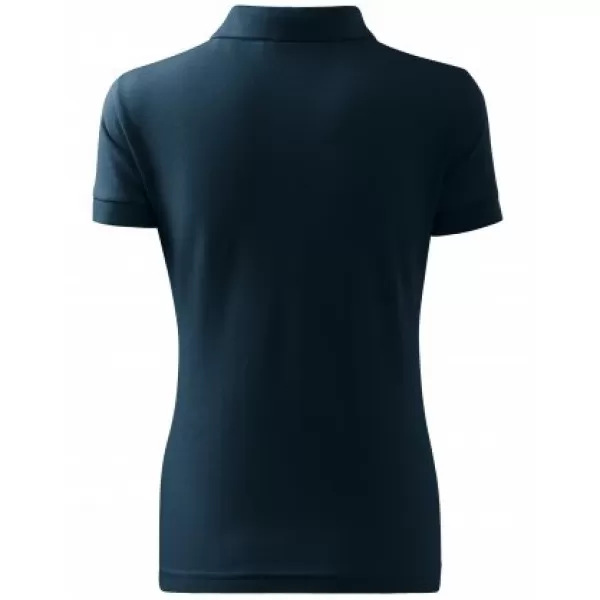  Damen-T-Shirt mit Kragen MALFINI HEAVY 216 MARINEBLAU 