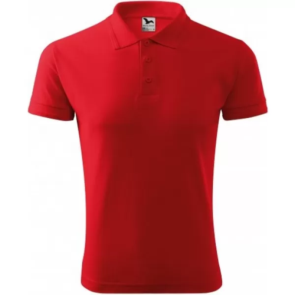  Herren-T-Shirt mit Kragen MALFINI PIQUE POLO 203 ROT 