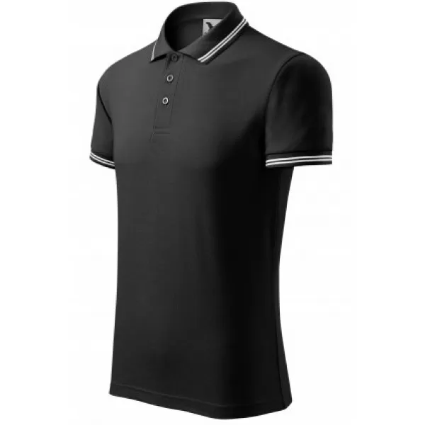  Herren-T-Shirt mit Kragen MALFINI URBAN 219 SCHWARZ 