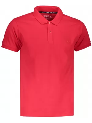 Herren t -Shirt mit einem Kragen OMBRE AS1048 ROT