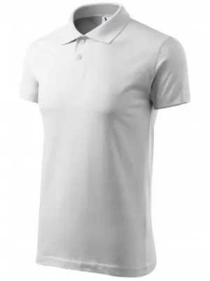 Herren-T-Shirt mit Kragen MALFINI SINGLE J. 202 WEIß