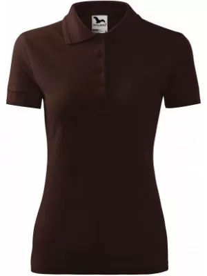 Damen-T-Shirt mit Kragen MALFINI PIQUE POLO 210 KAFFEE