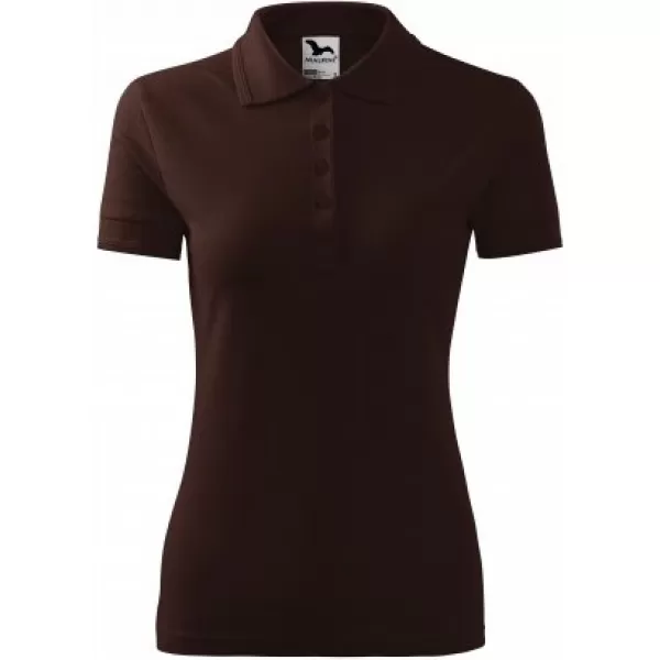  Damen-T-Shirt mit Kragen MALFINI PIQUE POLO 210 KAFFEE 