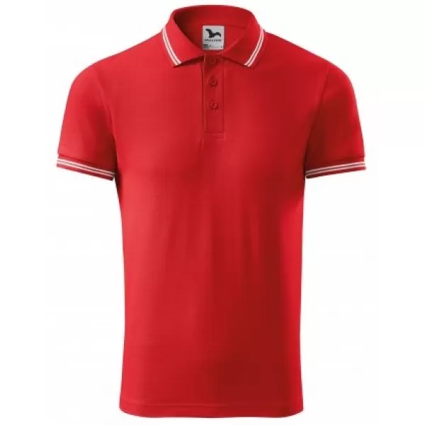  Herren-T-Shirt mit Kragen MALFINI URBAN 219 ROT 
