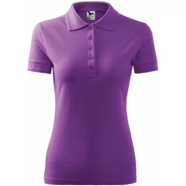  Damen-T-Shirt mit Kragen MALFINI PIQUE POLO 210 LILA 