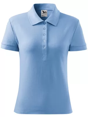 Damen-T-Shirt mit Kragen MALFINI HEAVY 216 HIMMELBLAU