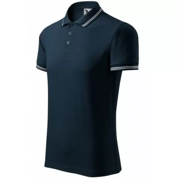  Herren-T-Shirt mit Kragen MALFINI URBAN 219 MARINEBLAU 